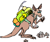 coloriage a imprimer/en ligne du kangourou archologue