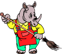 coloriage a imprimer/en ligne du rhinocros balayeur